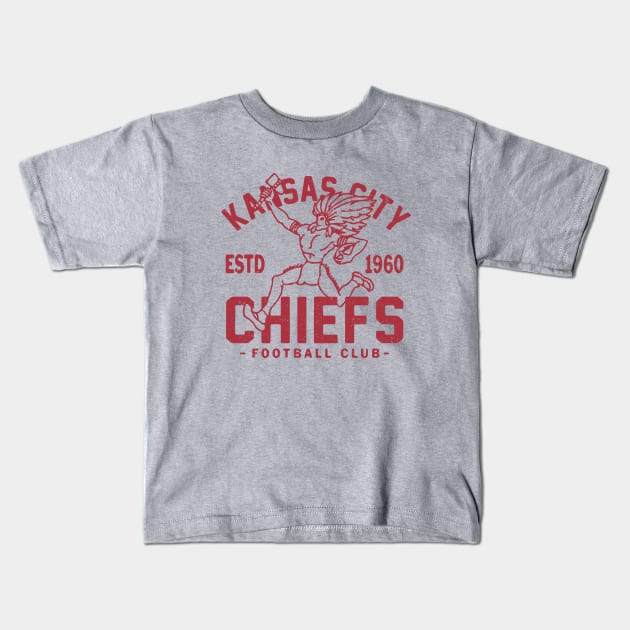 Kansas City Chiefs Retro 1 by Buck Tee Kids T-Shirt by Buck Tee